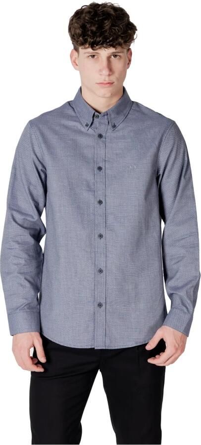 Armani Exchange Elegante herenoverhemd met lange mouwen Blue Heren - Foto 4