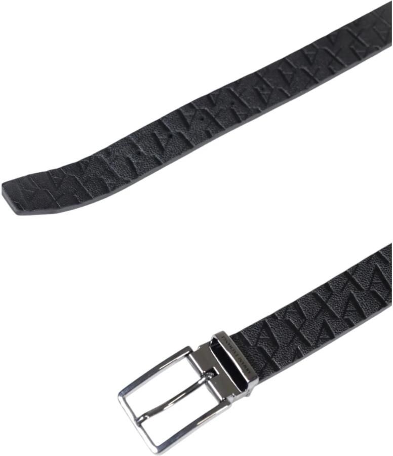 Armani Exchange Elegante Herenriem met Kenmerkend Patroon Black Heren