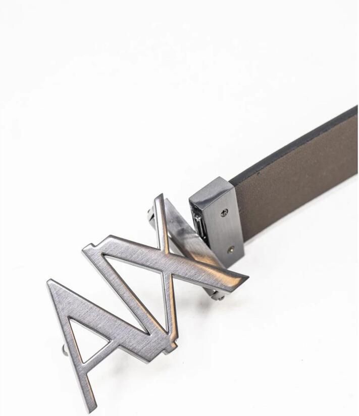 Armani Exchange Elegante lederen riem Herfst Winter collectie Black Heren