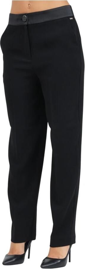 Armani Exchange Hoge taille zwarte broek met logo Black Dames - Foto 7