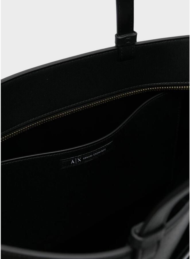 Armani Exchange Stijlvolle Polyethyleen Handtas voor Vrouwen Black Dames