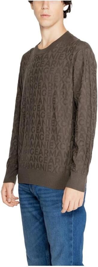 Armani Exchange Gebreide Viscose T-shirt Heren Collectie Green Heren