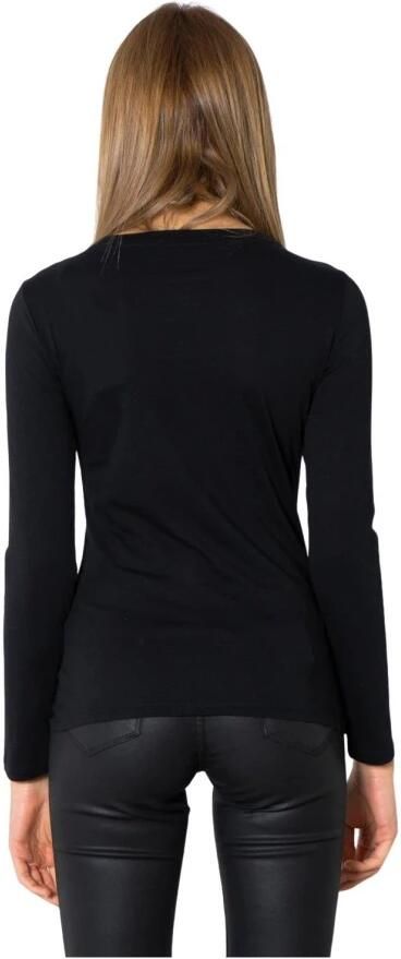 Armani Exchange Zwarte T-shirt met lange mouwen voor dames Black Dames - Foto 3