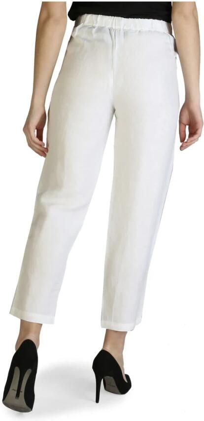 Armani Exchange Stijlvolle linnen broek met elastische tailleband White Dames - Foto 3