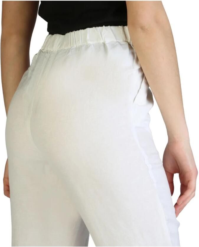 Armani Exchange Stijlvolle linnen broek met elastische tailleband White Dames - Foto 2