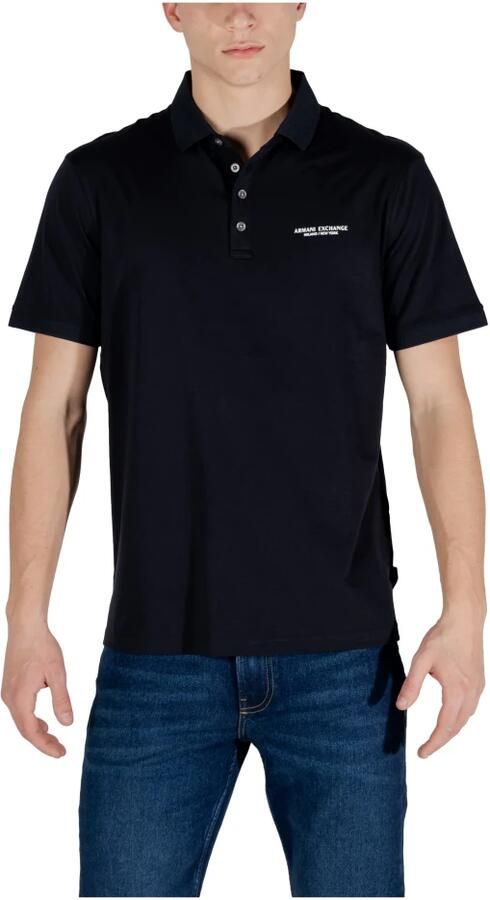 Armani Exchange Blauw Katoenen Polo Shirt Regular Fit Blue Heren - Foto 2
