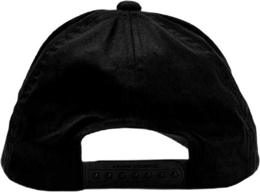 Armani Exchange Zwarte Katoenen Zonneklep Hoed voor Mannen Black Heren - Foto 2