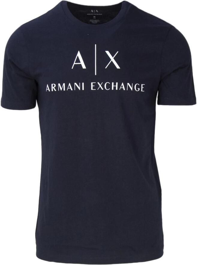Armani Exchange Blauw Katoenen Heren Lente Zomer T-Shirt Blue Heren