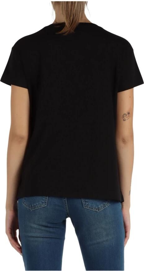 Armani Exchange Gestopte katoenen T-shirt Black Dames - Foto 3