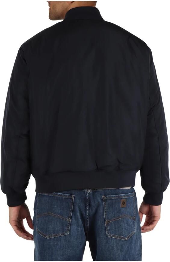Armani Exchange Gewatteerde bomberjack met logopatch Blue Heren