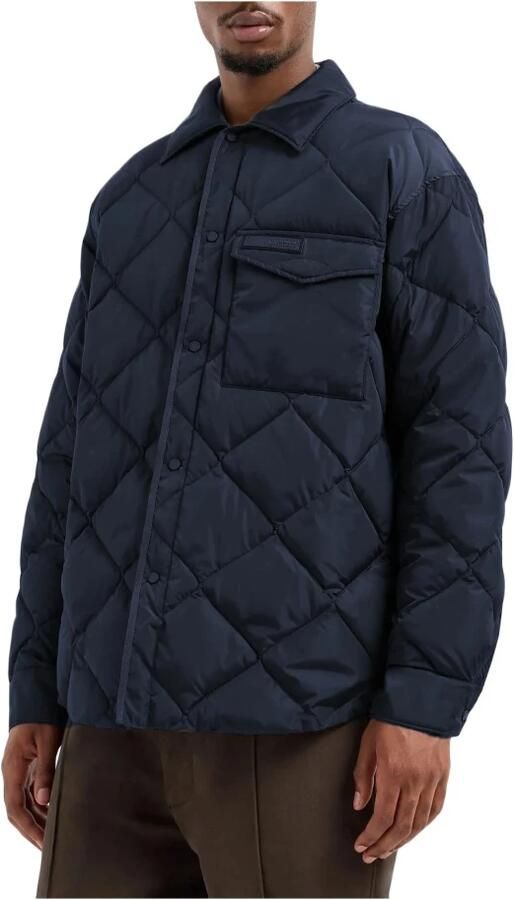 Armani Exchange Gewatteerde Jas van Technische Stof Blue Heren - Foto 2