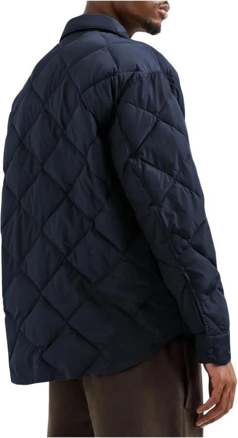 Armani Exchange Gewatteerde Jas van Technische Stof Blue Heren - Foto 3