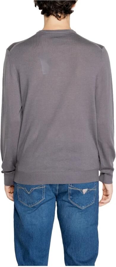 Armani Exchange Grijze Gebreide Ronde Hals Trui Gray Heren - Foto 4