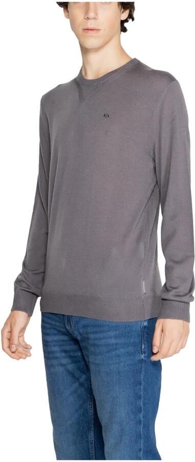 Armani Exchange Grijze Gebreide Ronde Hals Trui Gray Heren - Foto 3
