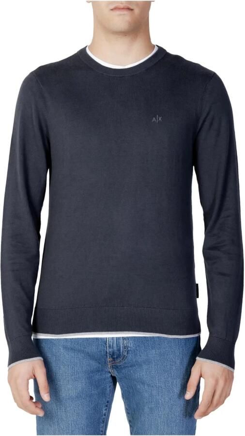 Emporio Armani Logo Crewneck Sweater Grijs Contrastzoom Gray Heren