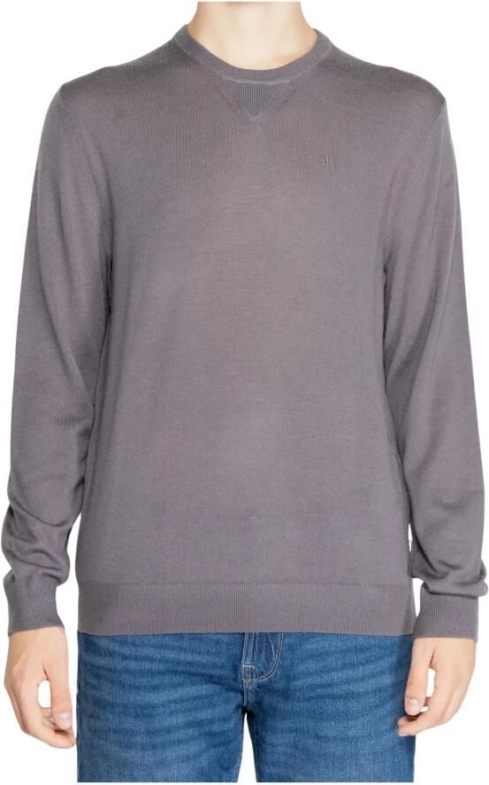 Armani Exchange Grijze Gebreide Ronde Hals Trui Gray Heren - Foto 2