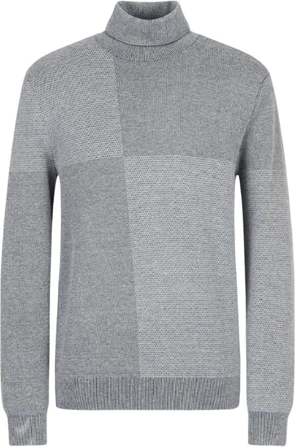 Emporio Armani Gray Navy Dolcevita Sweaters Gray Heren