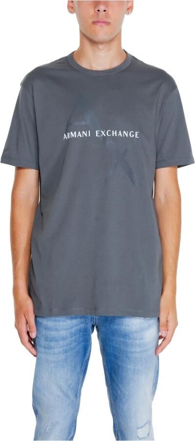 Armani Exchange Grijze Katoenen Heren Herfst Winter T-Shirt Gray Heren - Foto 6