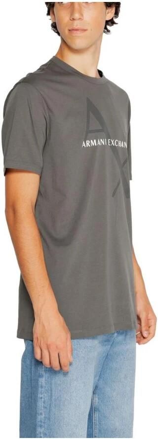 Armani Exchange Grijze Katoenen Heren Herfst Winter T-Shirt Gray Heren - Foto 4