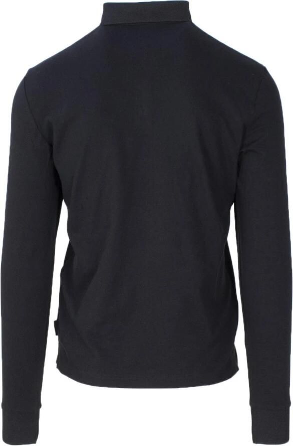 Emporio Armani Zwarte polo met lange mouwen en tonale logo Zwart Heren - Foto 3