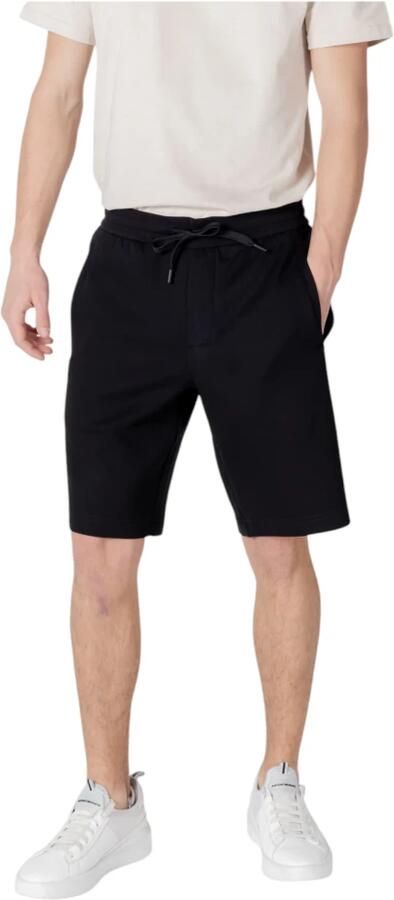 Armani Exchange Zwarte shorts met vetersluiting en zakken Black Heren - Foto 11