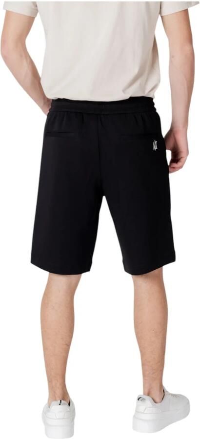 Armani Exchange Zwarte shorts met vetersluiting en zakken Black Heren - Foto 3