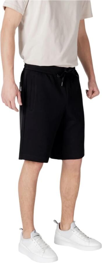 Armani Exchange Zwarte shorts met vetersluiting en zakken Black Heren - Foto 6