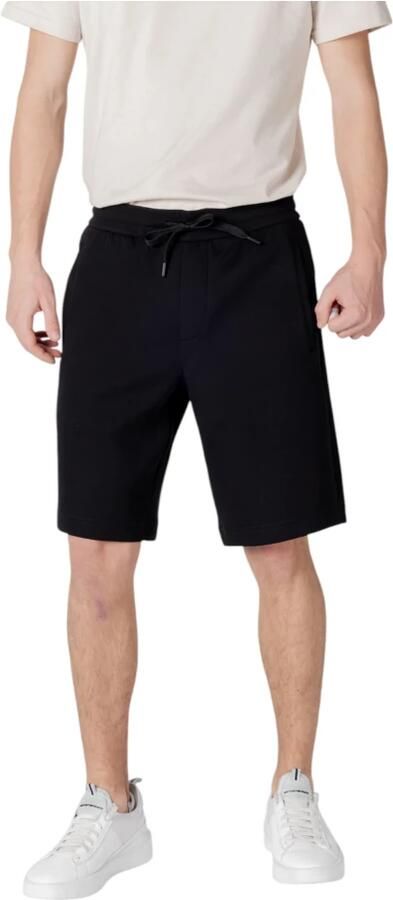 Armani Exchange Zwarte shorts met vetersluiting en zakken Black Heren - Foto 4
