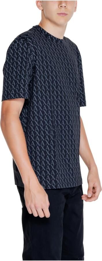 Armani Exchange Zwart Print Katoenen T-shirt Mannen Black Heren - Foto 2