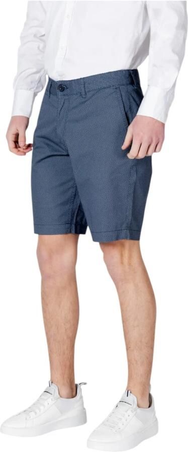Armani Exchange Blauwe Katoenen Shorts met Zakken Blue Heren - Foto 5