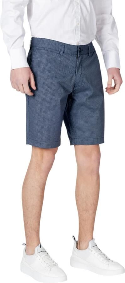 Armani Exchange Blauwe Katoenen Shorts met Zakken Blue Heren - Foto 4