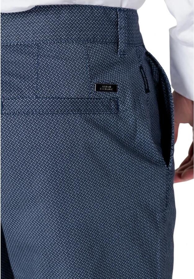 Armani Exchange Blauwe Katoenen Shorts met Zakken Blue Heren