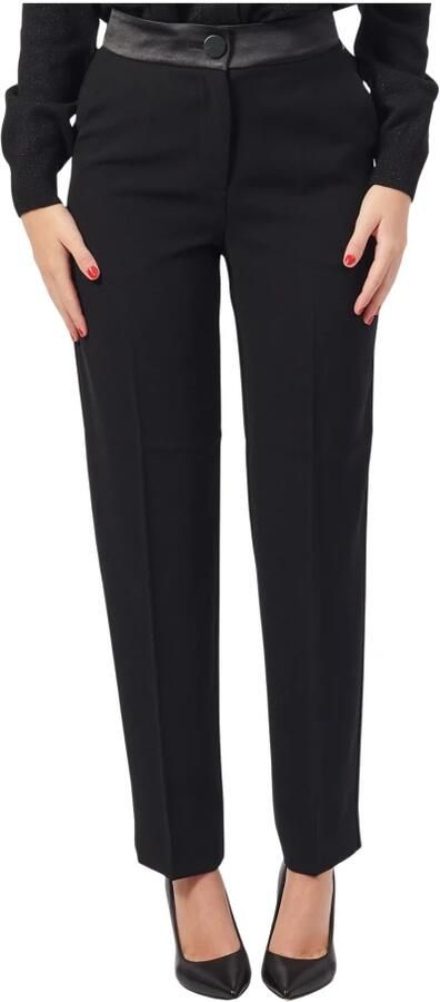 Armani Exchange Hoge taille zwarte broek met logo Black Dames - Foto 8