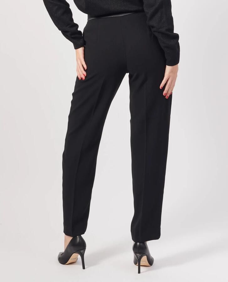 Armani Exchange Hoge taille zwarte broek met logo Black Dames - Foto 3