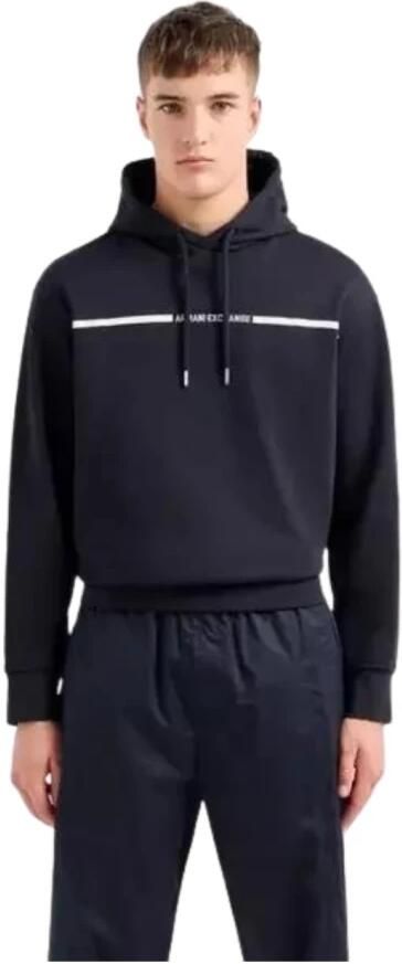 Armani Exchange Blauwe Tape Logo Sweater Blue Heren - Foto 4