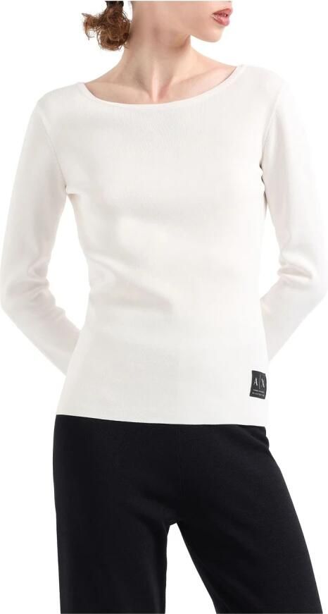 Armani Exchange Ivoor Trui voor Vrouwen White Dames - Foto 3