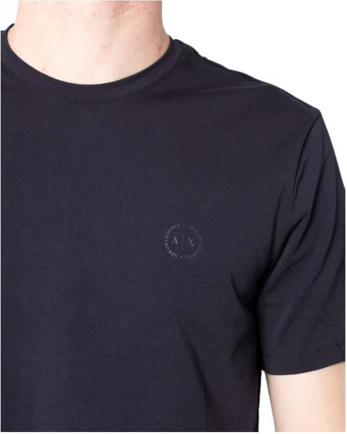 Armani Exchange Katoen-Blend T-Shirt Heren Collectie Black Heren