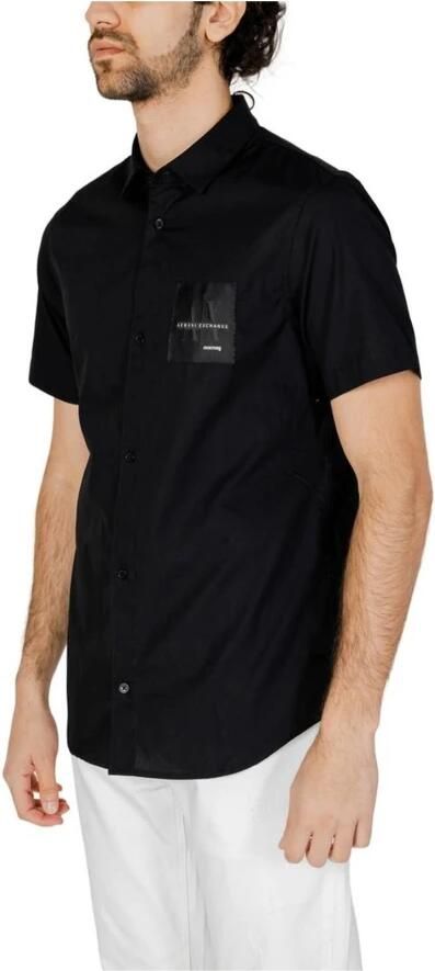 Armani Exchange Katoenen Korte Mouw Shirt Black Heren - Foto 3