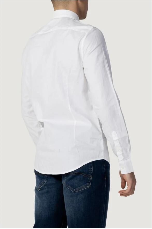 Armani Exchange Katoenen Lange Mouw Shirt Collectie White Heren - Foto 2