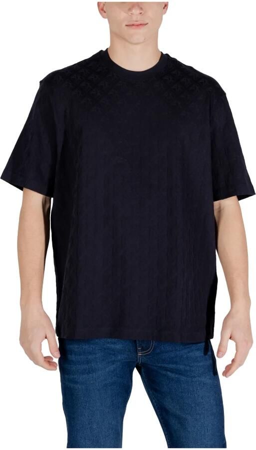 Armani Exchange Katoenen T-shirt korte mouwen lente zomer Blue Heren - Foto 9