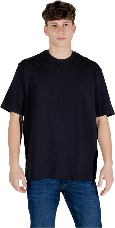 Armani Exchange Katoenen T-shirt korte mouwen lente zomer Blue Heren - Foto 3