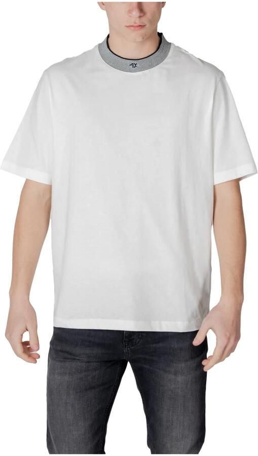 Armani Exchange Katoenen T-shirt korte mouwen lente zomer White Heren - Foto 4