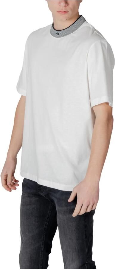 Armani Exchange Katoenen T-shirt korte mouwen lente zomer White Heren - Foto 3