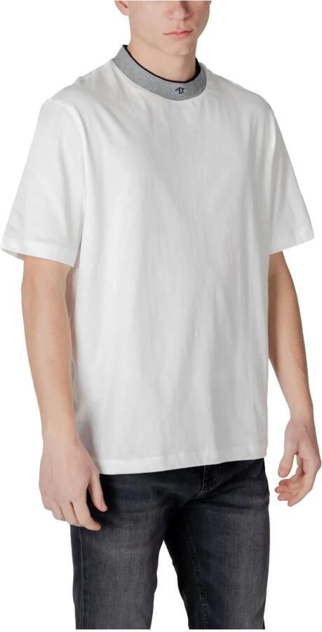 Armani Exchange Katoenen T-shirt korte mouwen lente zomer White Heren
