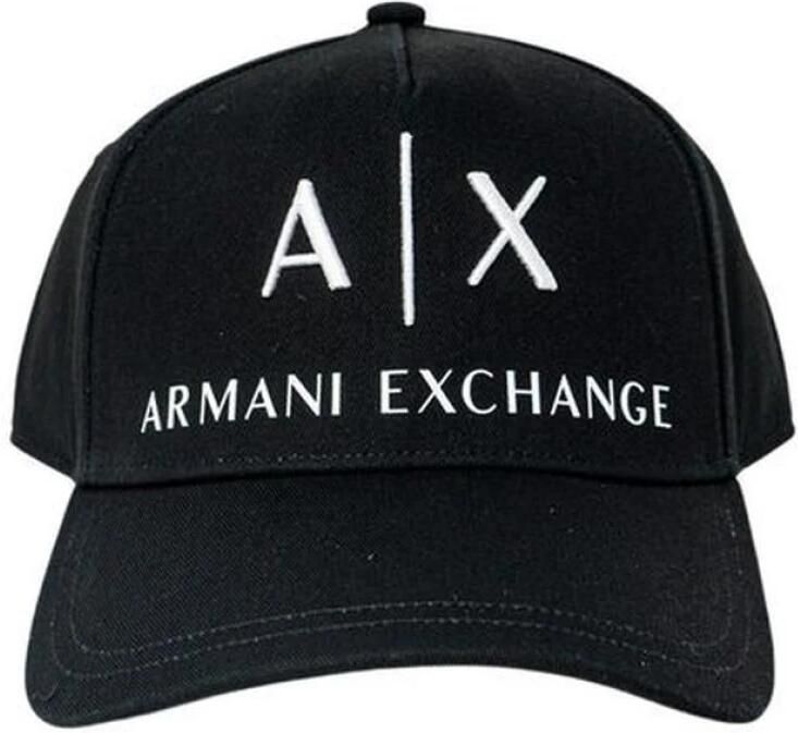 Armani Exchange Katoenen zonneklep voor mannen Black Heren - Foto 3
