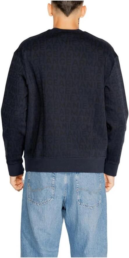 Armani Exchange Blauwe Bedrukte Sweatshirt Mannen Herfst Winter Blue Heren - Foto 4
