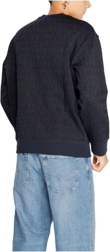 Armani Exchange Blauwe Bedrukte Sweatshirt Mannen Herfst Winter Blue Heren - Foto 2