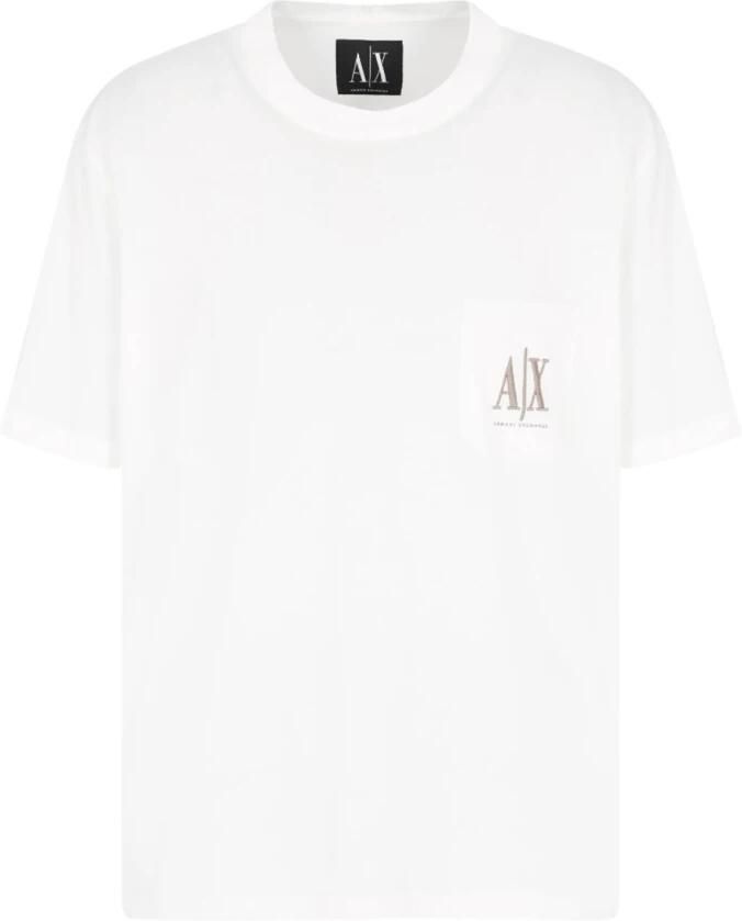 Armani Exchange Klassiek T-shirt met korte mouwen White Heren - Foto 3