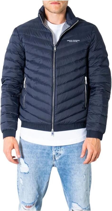 Armani Exchange Blauwe Jassen met U Piuma Zero No Cappuccio Blauw Heren - Foto 4