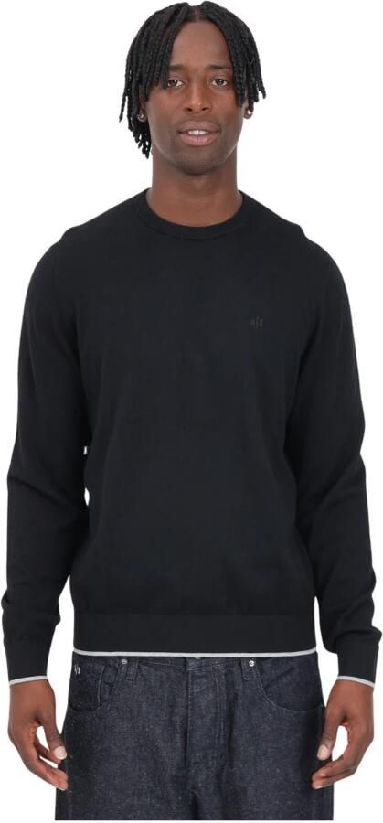 Armani Exchange Heren Trui met Lange Mouwen en Ronde Hals in Zwart Black Heren - Foto 5